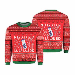 Di La La La Lau Did Nurse Ugly Christmas Sweater