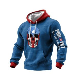 Bad Bunny Pur 787 Isla Del Encanto Waffle Hoodie2