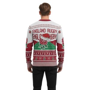 2025 England Rugby Christmas Ugly Sweater1