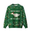 2025 Festive Goose On The Loose Ugly Christmas Sweater