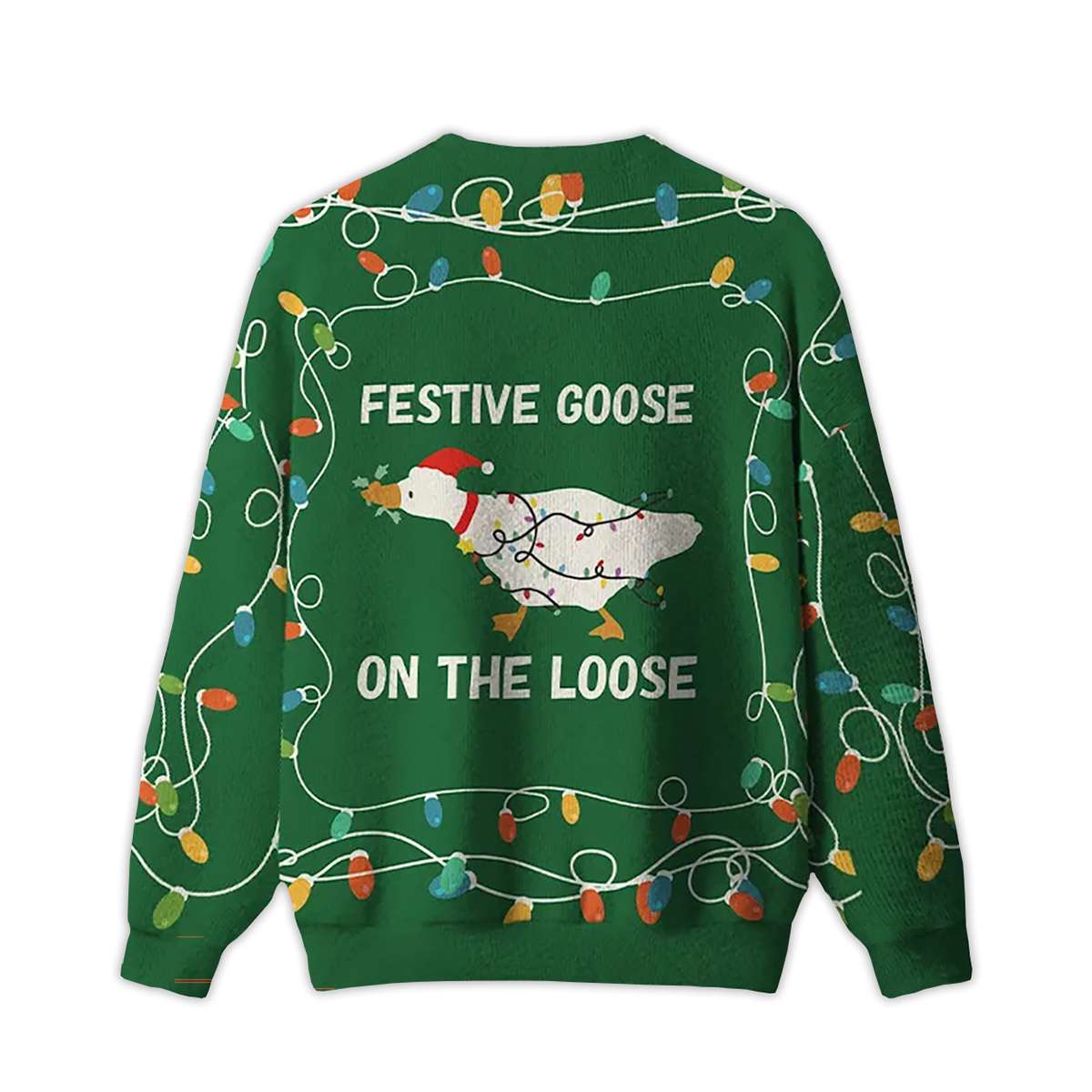 2025 Festive Goose On The Loose Ugly Christmas Sweater 2025 Festive Goose On The Loose Ugly Christmas Sweater