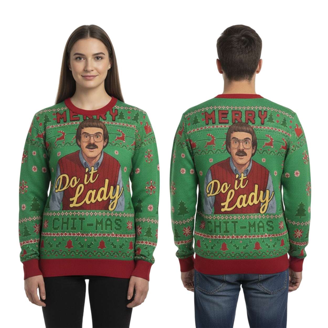 2025 Funny Merry Chit I Do It Christmas Ugly Sweater 2025 Funny Merry Chit I Do It Christmas Ugly Sweater