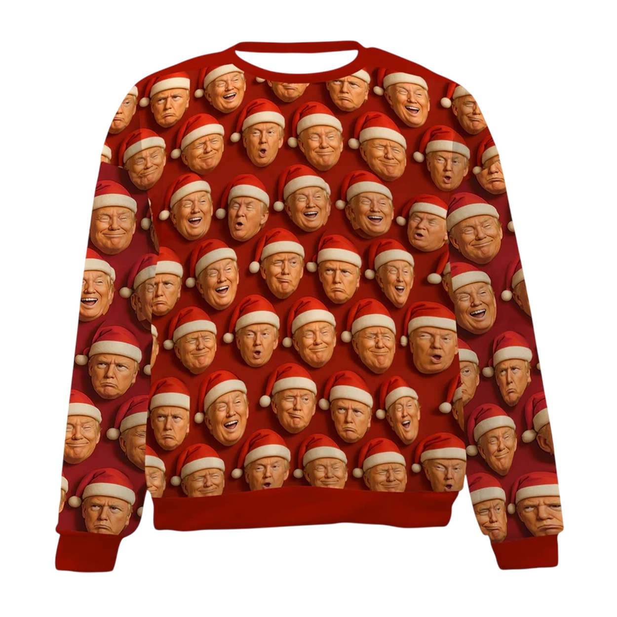 Funny Trump Santa Face Christmas Ugly Sweater Funny Trump Santa Face Christmas Ugly Sweater