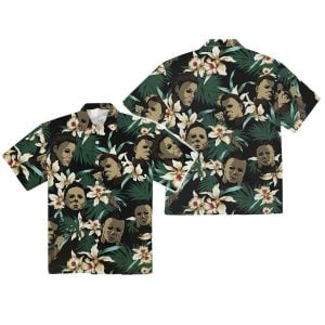 Michael Myers Floral Slasher Hawaiian Shirt
