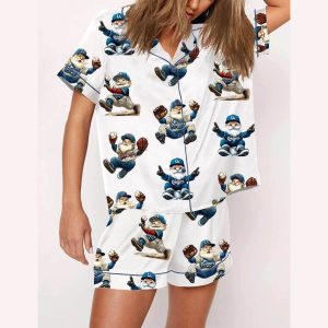 Dodgers Baseball Christmas Gnome Pajama Set 2 Dodgers Baseball Christmas Gnome Pajama Set2