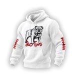 Georgia Football Sic Em Print Checkered Fabric Hooded Sweatshirt