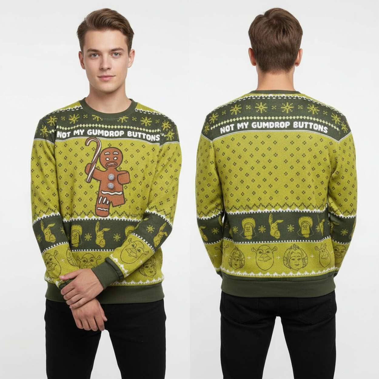 Gingy Not My Gumdrop Button Ugly Christmas Sweater Gingy Not My Gumdrop Button Ugly Christmas Sweater