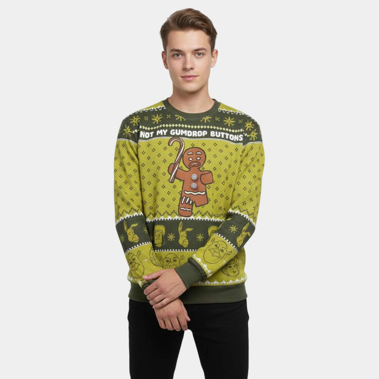 Gingy Not My Gumdrop Button Ugly Christmas Sweater Gingy Not My Gumdrop Button Ugly Christmas Sweater