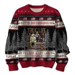 2025 Grinch Thug Life It's Beginning To Look A Lot Like Trouble Christmas Ugly Sweater