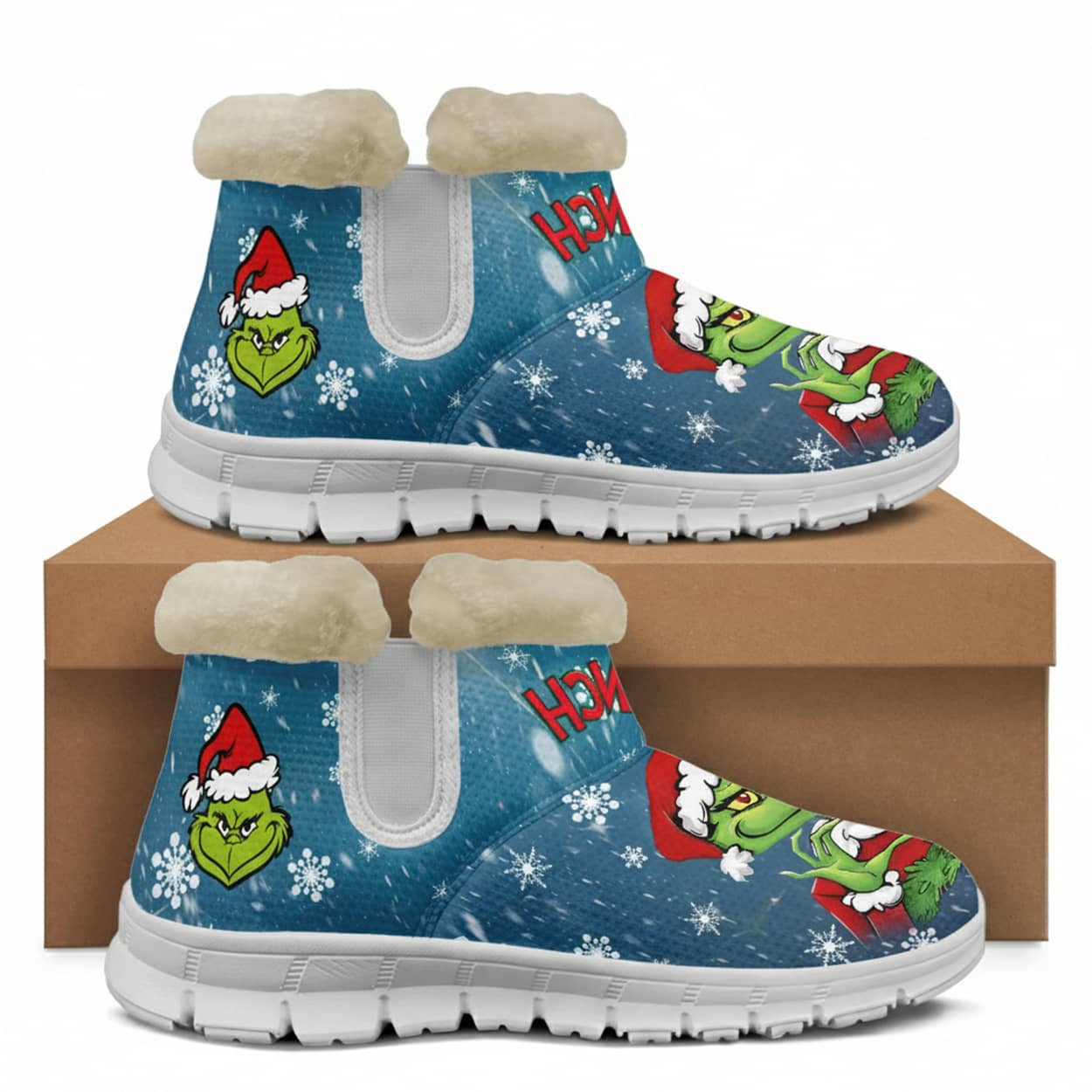 Grnch Heart Hand Christmas Snow Boots Grnch Heart Hand Christmas Snow Boots