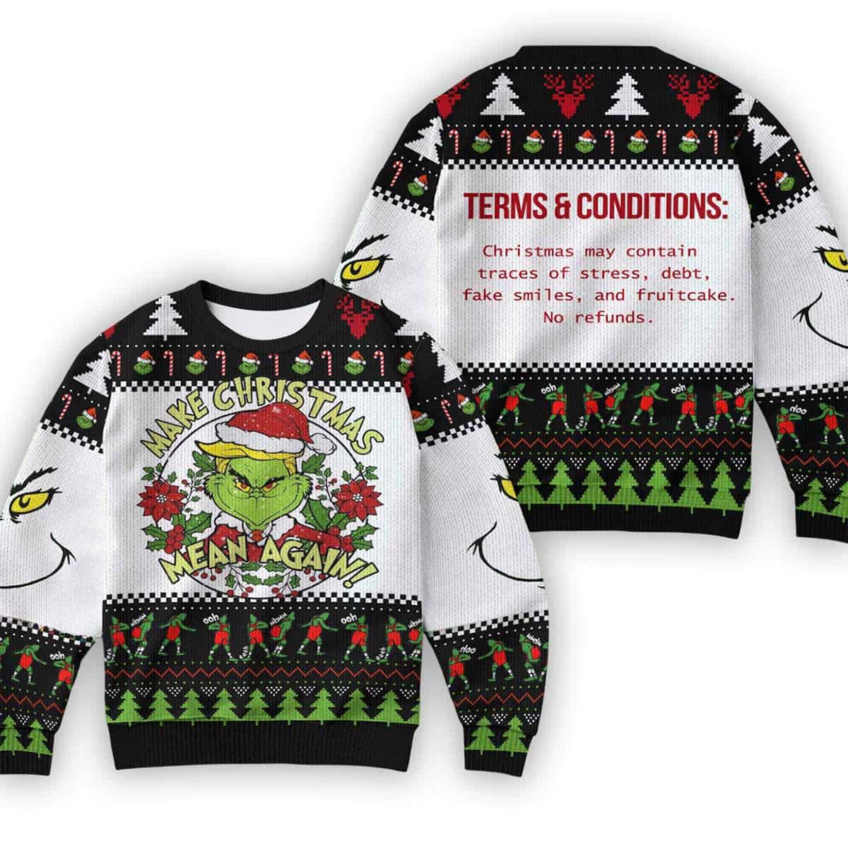 Grnch Make Christmas Mean Again Ugly Sweater Grnch Make Christmas Mean Again Ugly Sweater