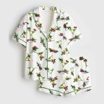 Grnch Martini Green Christmas Drink Glass Satin Pajama Set