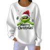Grnch Merry Christmas Pit Striped Sweatshirt