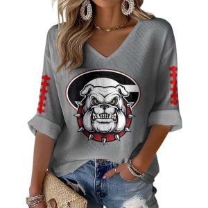 Bulldogs Football Waffle Long Sleeve T Shirt3