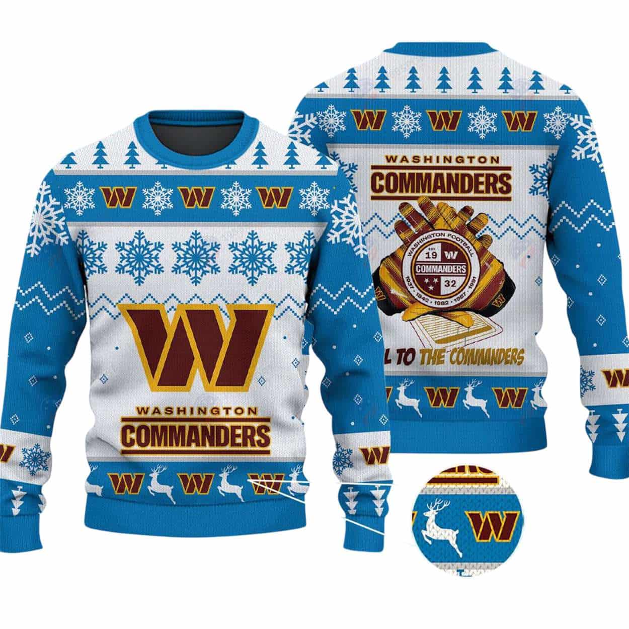 Hail To The Commanders Christmas Ugly Sweater Hail To The Commanders Christmas Ugly Sweater