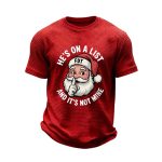 He's On A List And It's Not Mine Christmas FDT Waffle T-Shirt
