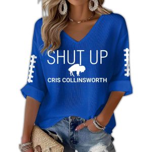 Bills Shut Up Cris Collinsworth Waffle T-shirt 3 Bills Shut Up Cris Collinsworth Waffle T shirt3