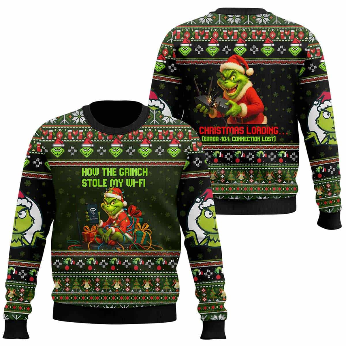 How The Grnch Stole My Wifi Ugly Christmas Sweater How The Grnch Stole My Wifi Ugly Christmas Sweater