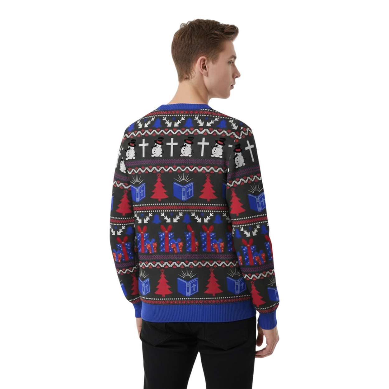 Hungry Grab A Bible Christian Ugly Christmas Sweater Hungry Grab A Bible Christian Ugly Christmas Sweater