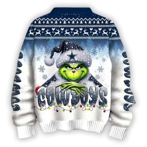2025 Cowboys x The Grnch Christmas Edition Ugly Sweater1