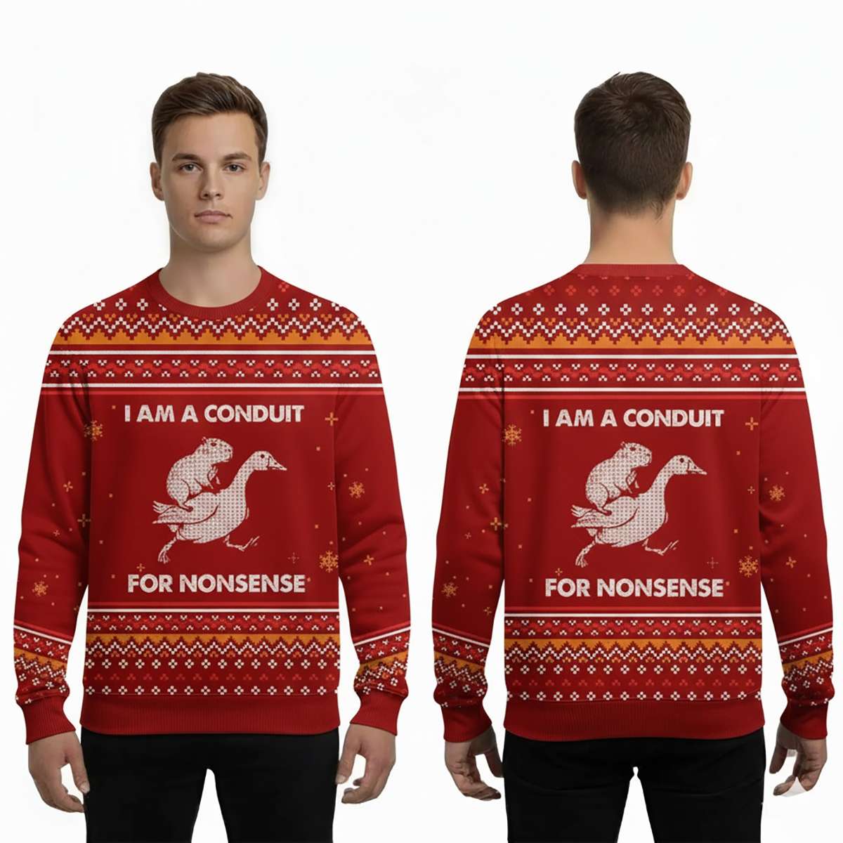 I Am A Conduit For Nonsense Ugly Christmas Sweater I Am A Conduit For Nonsense Ugly Christmas Sweater