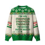 2025 I Am Good With Math Ugly Christmas Sweater