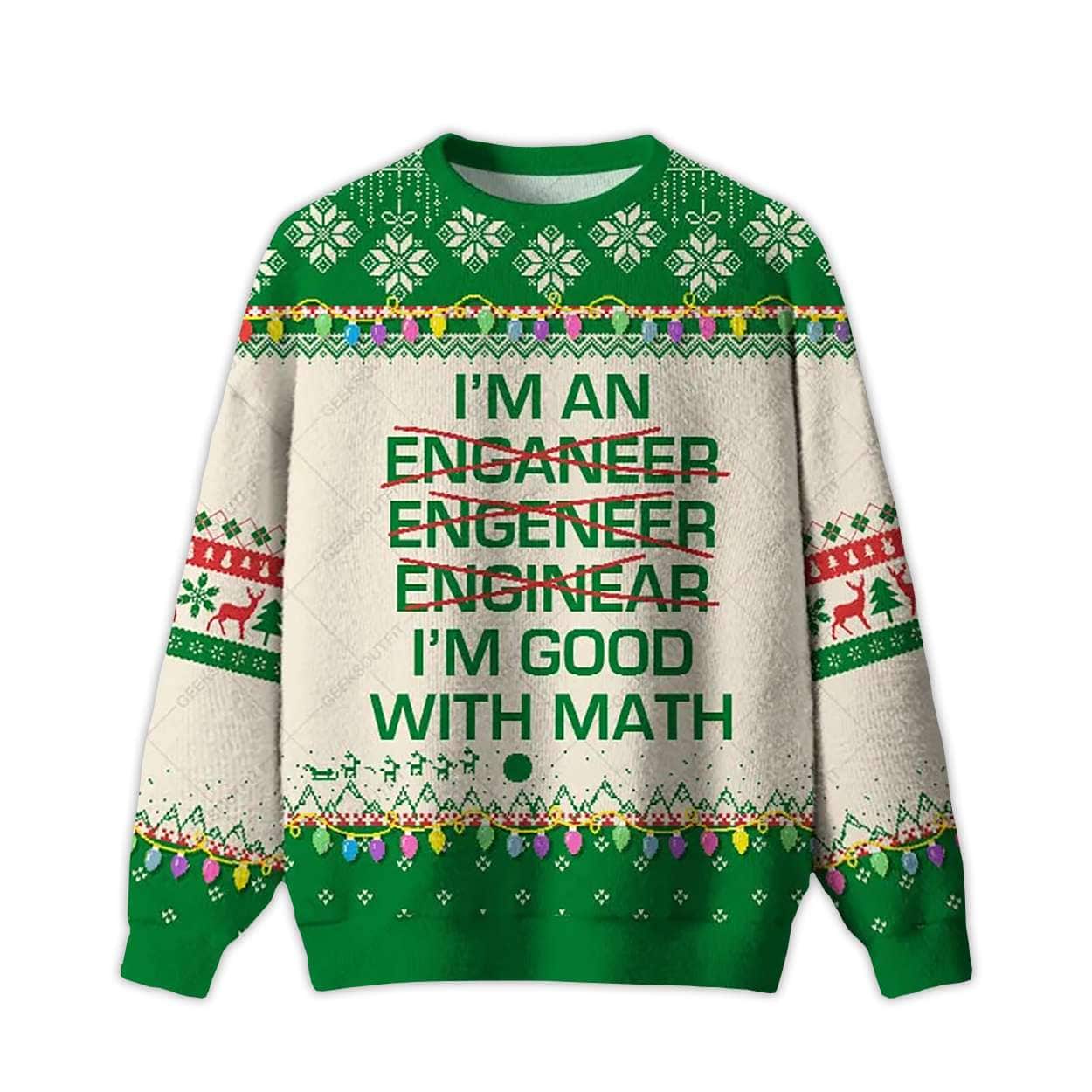 I Am Good With Math Ugly Christmas Sweater I Am Good With Math Ugly Christmas Sweater