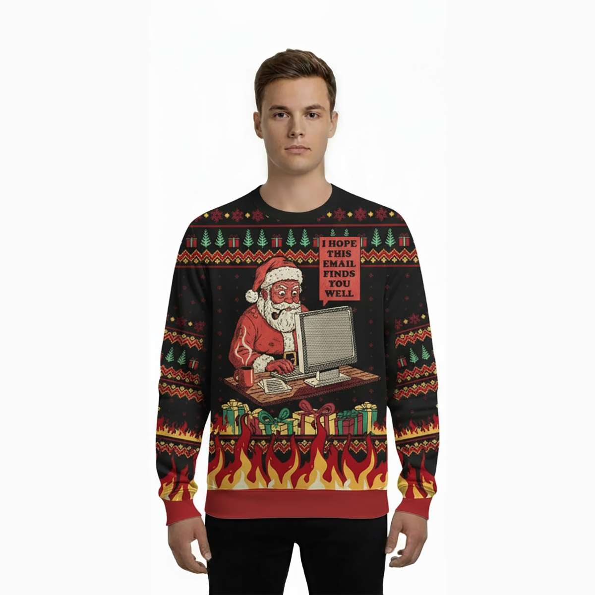 2025 I Hope This Email Finds You Well Ugly Christmas Sweater 2025 I Hope This Email Finds You Well Ugly Christmas Sweater