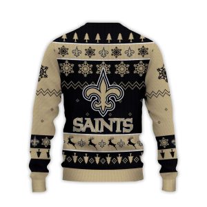 2025 Saints Football Reindeer Christmas Ugly Sweater 2 2025 Saints Football Reindeer Christmas Ugly Sweater2