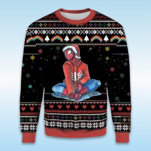 Spider Man Santa Ugly Christmas Sweater 1 Spider Man Santa Ugly Christmas Sweater1