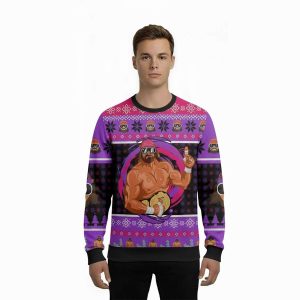 2025 Macho Man Randy Savage Ugly Christmas Sweater1