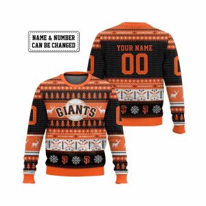 2025 Personalized Giants Ugly Christmas Sweater