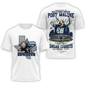 2025 Cowboys Thanksgiving Day Halftime Show Post Malone Shirt