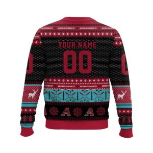 2025 Personalized Diamondbacks Ugly Christmas Sweater2