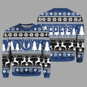 2025 Christmas Colts Reindeer Football Ugly Sweater 1 2025 Christmas Colts Reindeer Football Ugly Sweater 2