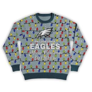 Merry Christmas Go Eagles Football Ugly Sweater