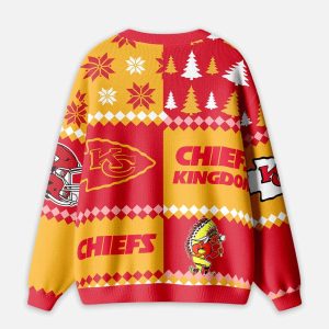 Chiefs Kingdom Knitted Christmas Cardigan1