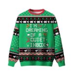 2025 I'm Dreaming Of A Quiet Inbox Ugly Christmas Sweater