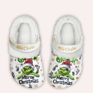 Merry Grinchmas Christmas Crocs Fleece Winter 1 Merry Grinchmas Christmas Crocs Fleece Winter1