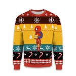 Iron Man Carries Spider Man Christmas Sweater