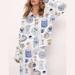 Italian Coffee Silky Satin Pajama Set