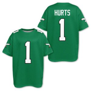 Eagles Jalen Hurts 1 Waffle T shirt4