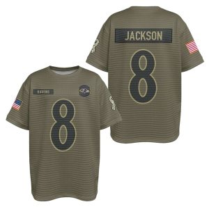 Ravens Lamar Jackson 8 Waffle T-shirt 3 Ravens Lamar Jackson 8 Waffle T shirt3