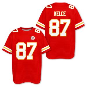 Chiefs Travis Kelce 87 Waffle T shirt