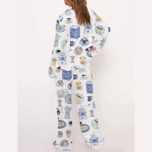 Italian Coffee Silky Satin Pajama Set2