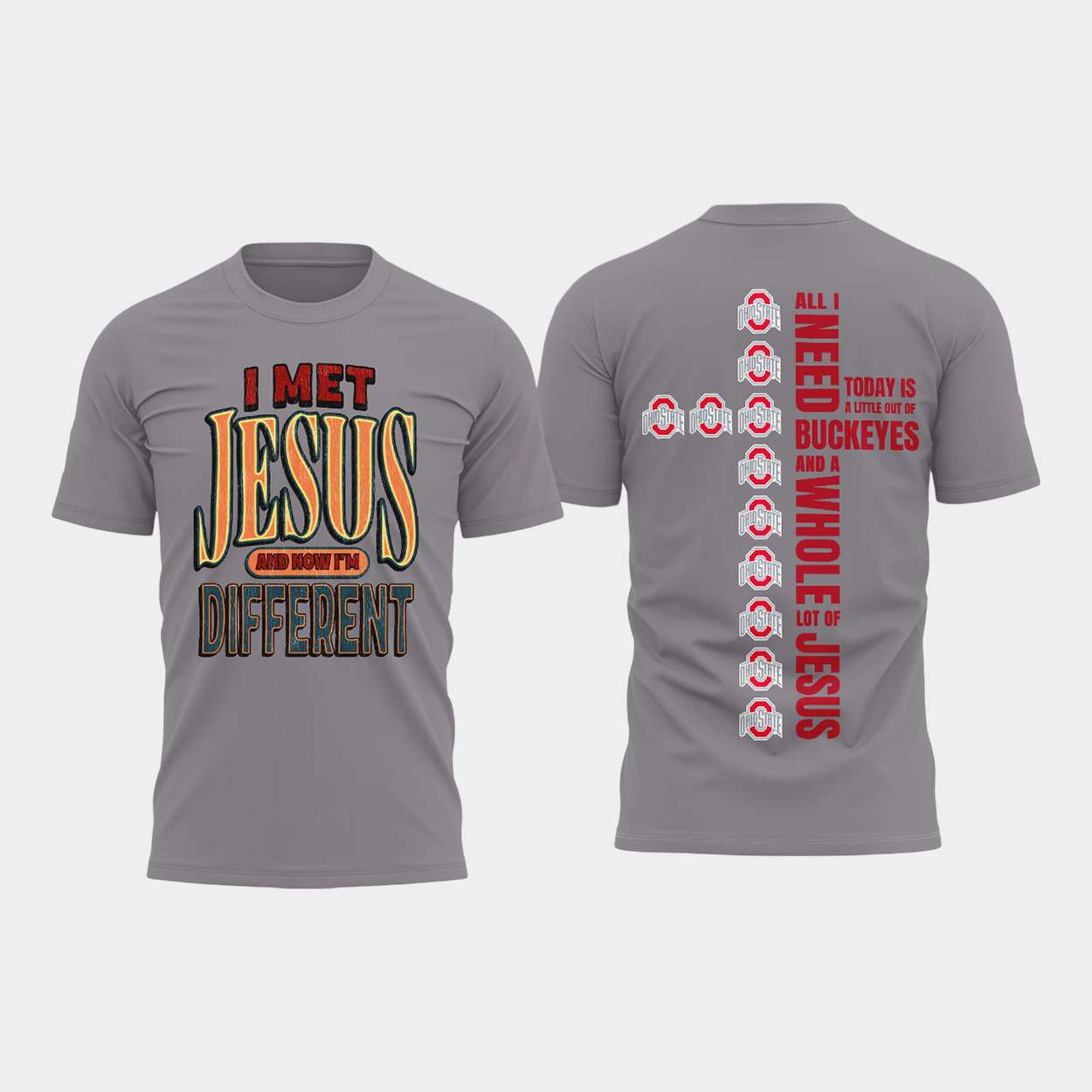 JT Tuimoloau Ohio State I Met Jesus And Now I’m Different Shirt JT Tuimoloau Ohio State I Met Jesus And Now I’m Different Shirt