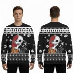 2025 Jack And Sally Ugly Christmas Sweater