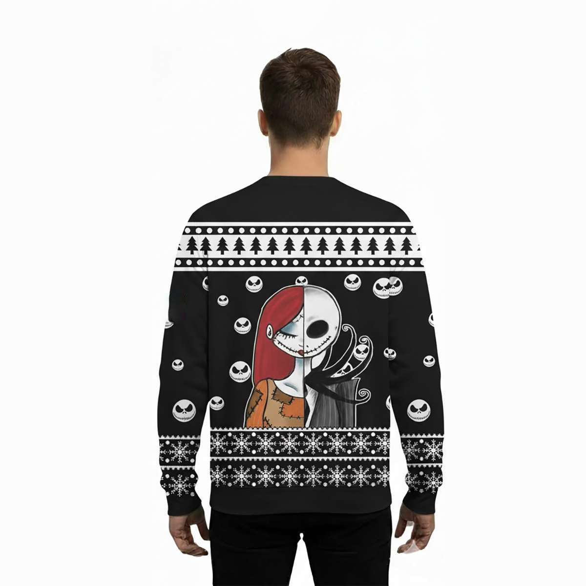2025 Jack And Sally Ugly Christmas Sweater 2025 Jack And Sally Ugly Christmas Sweater