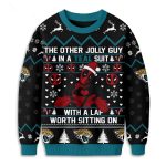 Jaguars Deadpool The Other Jolly Guy In A Teal Suit Christmas Ugly Sweater
