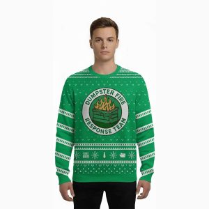 Dumpster Fire Response Team Ugly Christmas Sweater1